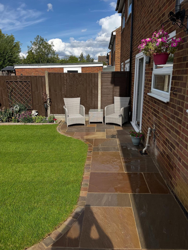 After landscaping transformation
